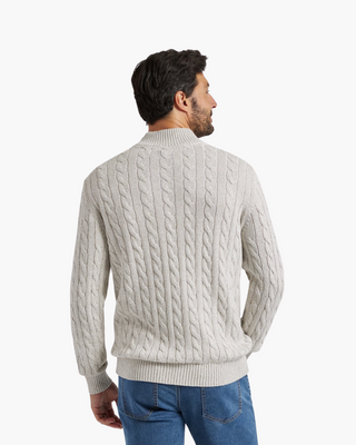 Men’s Knit Half Zip Sweater | Ribbed Pullover