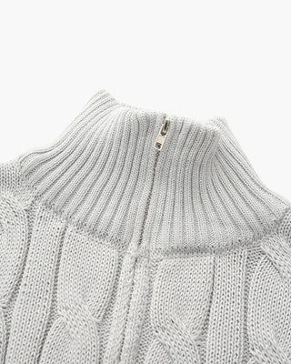 Men’s Knit Half Zip Sweater | Ribbed Pullover