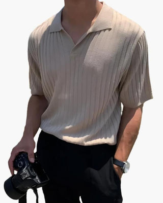 Men’s Polo Shirt | Ribbed Short Sleeve Knit