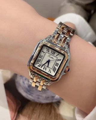 Women’s Two Tone Watch | Square Dial Bracelet