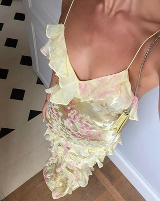 Women’s Floral Ruffle Dress | Maxi