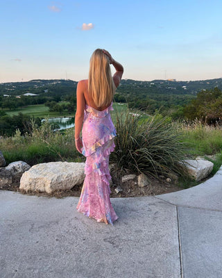 Women’s Floral Ruffle Dress | Maxi